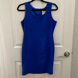 Pink Rose (Juniors M) Royal Blue Sleeveless Bodycon Sheath Dress